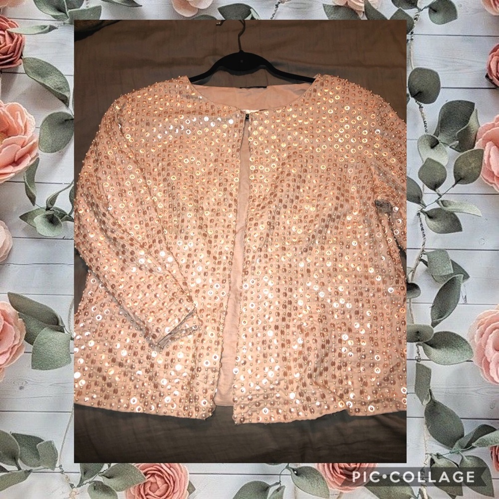 Atmosphere Beaded Jacket (Blush)